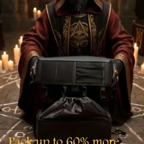 Candlelight. Robes. A sigil on the stone floor. At the centre of it all… a backpack. 🕯️

The order has protected the se